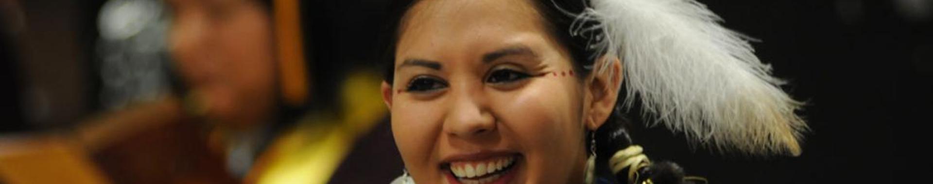 Indigenous woman wearing cultural attire