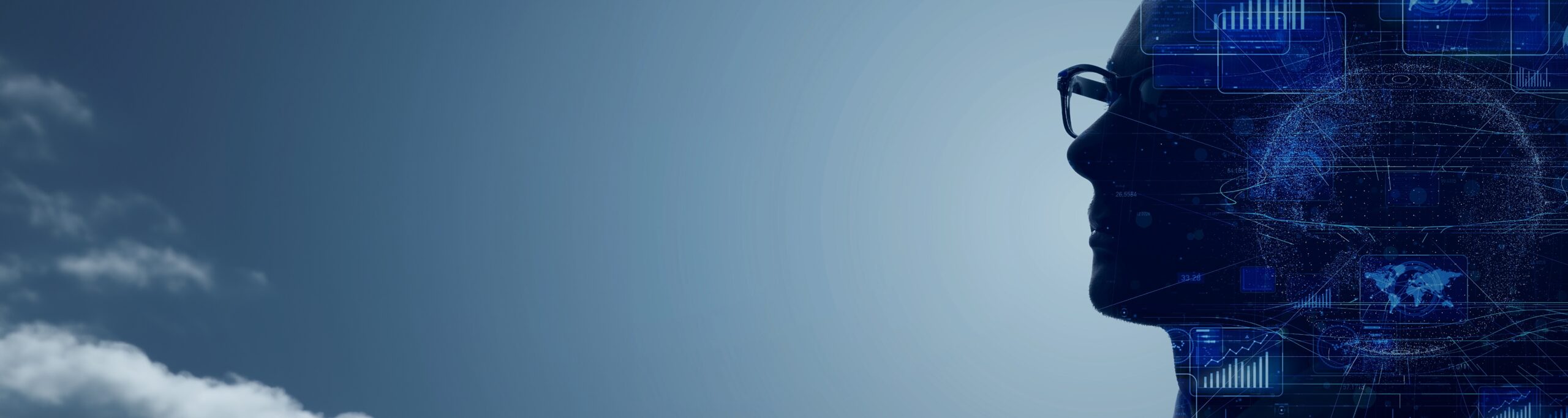 Graphic of person staring at the sky