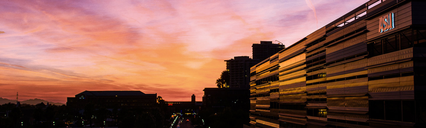 ASU at sunset