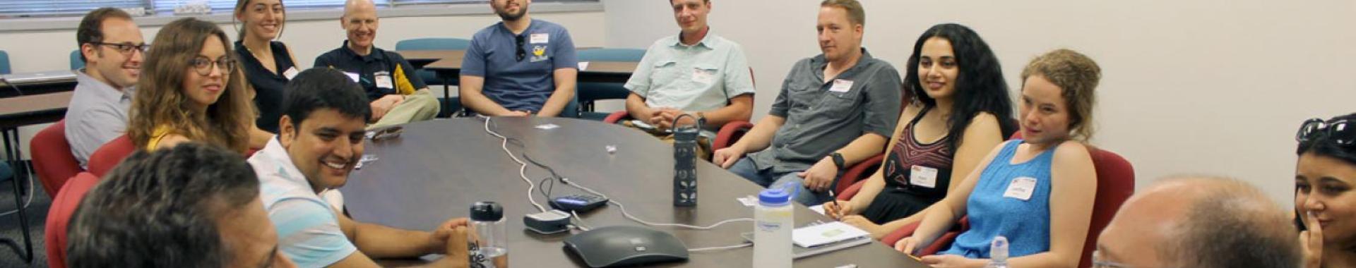 Group of people sitting at a table