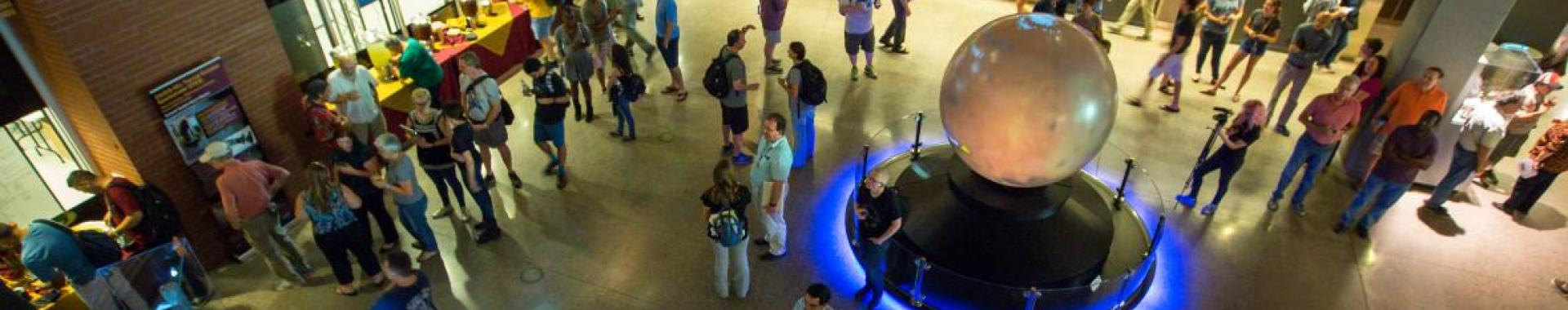 People standing at a event