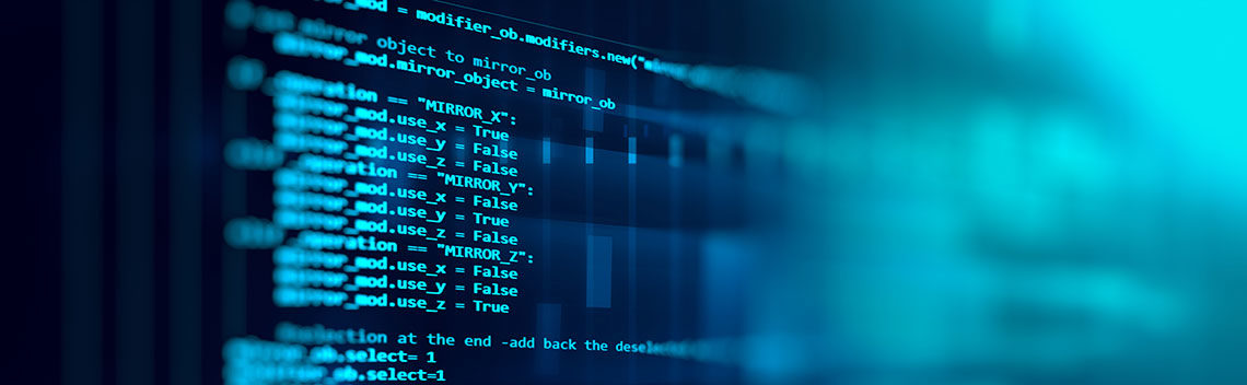 Code on a computer screen